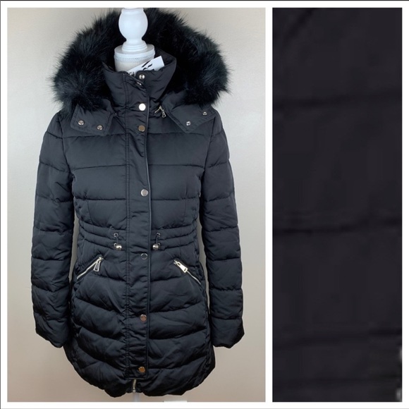 Zara Jackets & Blazers - NWT. Zara Black Water-repellent Coat. Size XS.